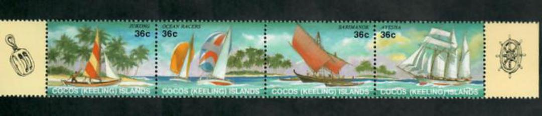 COCOS (KEELING) ISLANDS 1987 Sailing Craft. Set of 4. - 51166 - UHM image 0