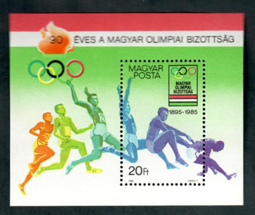 HUNGARY 1985 90th Anniversary of the hungarian Olympic Committee miniature sheet. - 50367 - UHM image 0