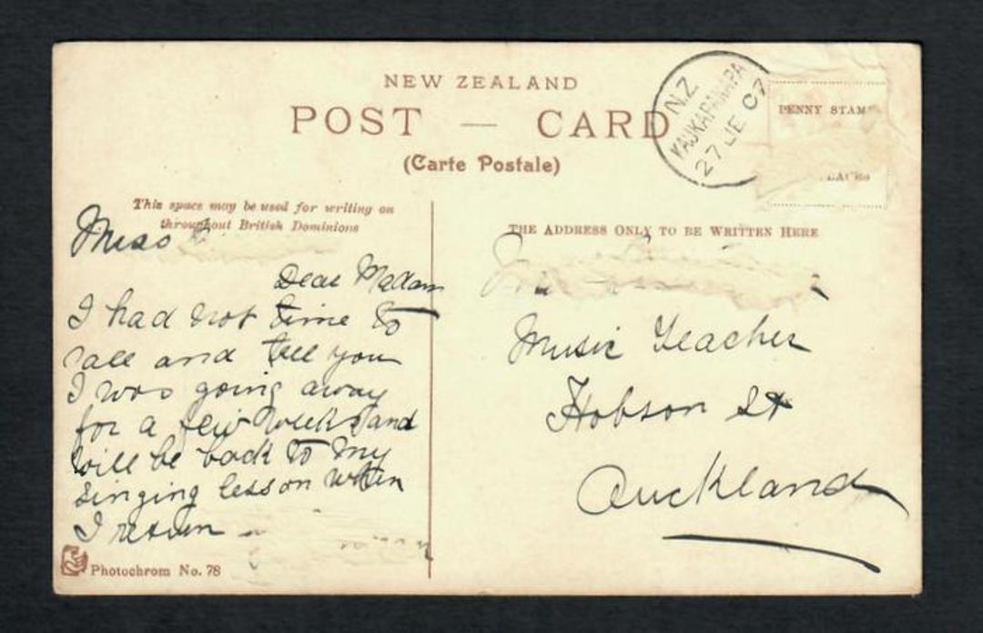 NEW ZEALAND Postmark Auckland KAUKAPAKAPA. A Class cancel on Postcard. - 31590 - Postmark image 0