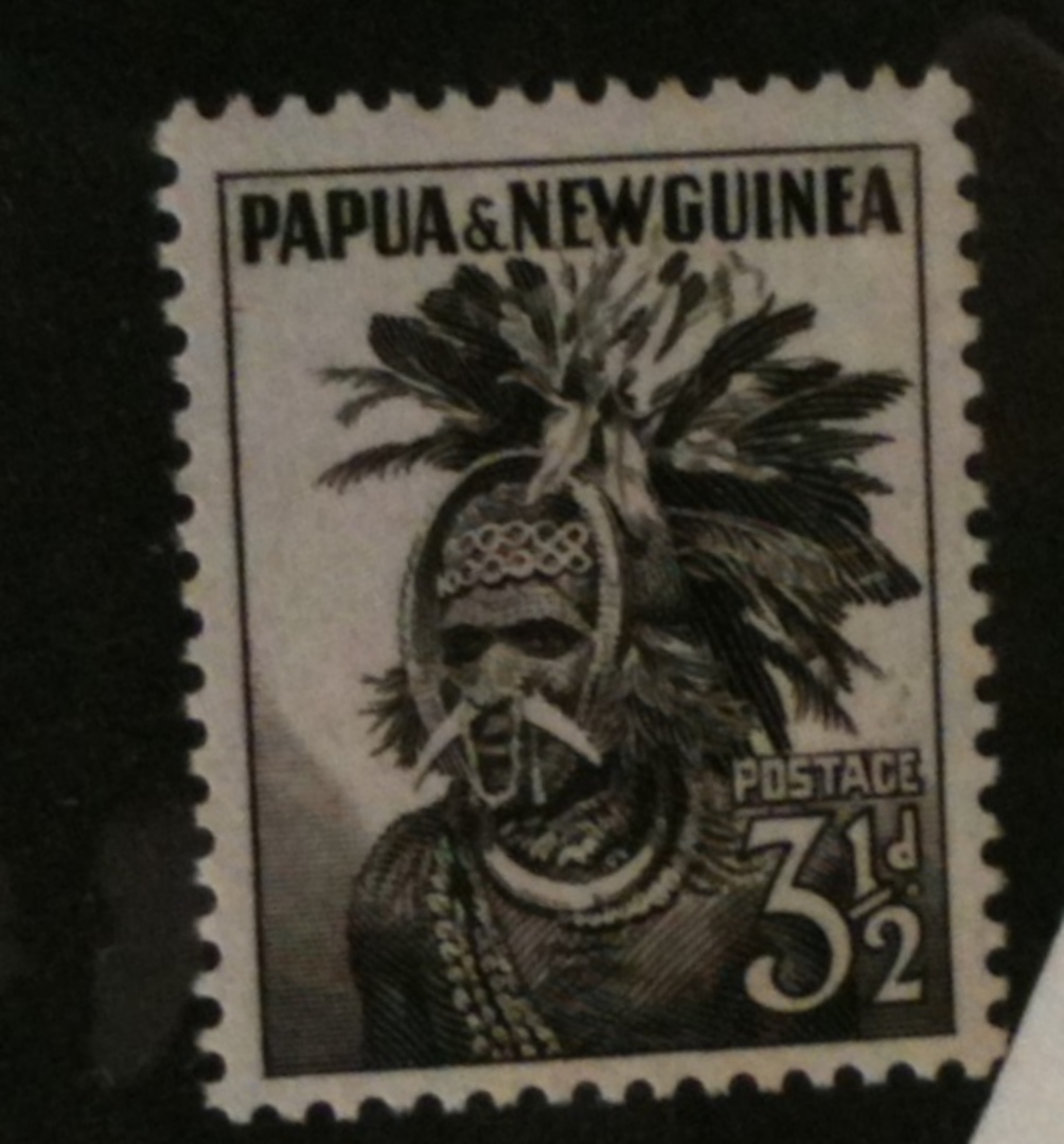 PAPUA NEW GUINEA 1952 Definitive 3½d Black. - 72031 - UHM image 0
