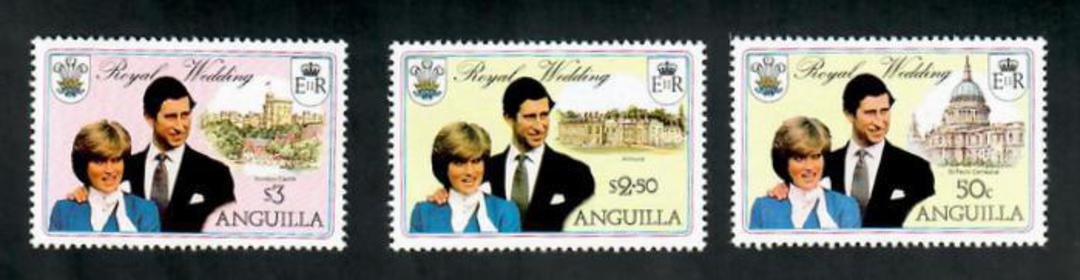 ANGUILLA 1981 Royal Wedding of Prince Charles and Lady Diana Spencer. Set of 3. - 50854 - UHM image 0