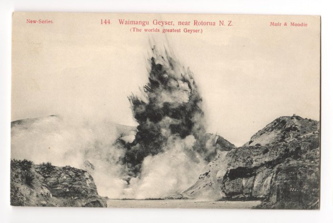 Postcard by Muir & Moodie of Waimangu Geyser near Rotorua. - 246060 - Postcard image 0