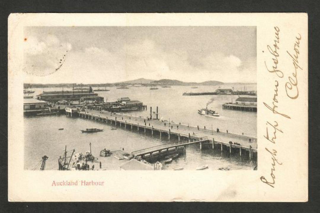 Early Undivided Postcard of Auckland Harbour. - 45403 - Postcard image 0