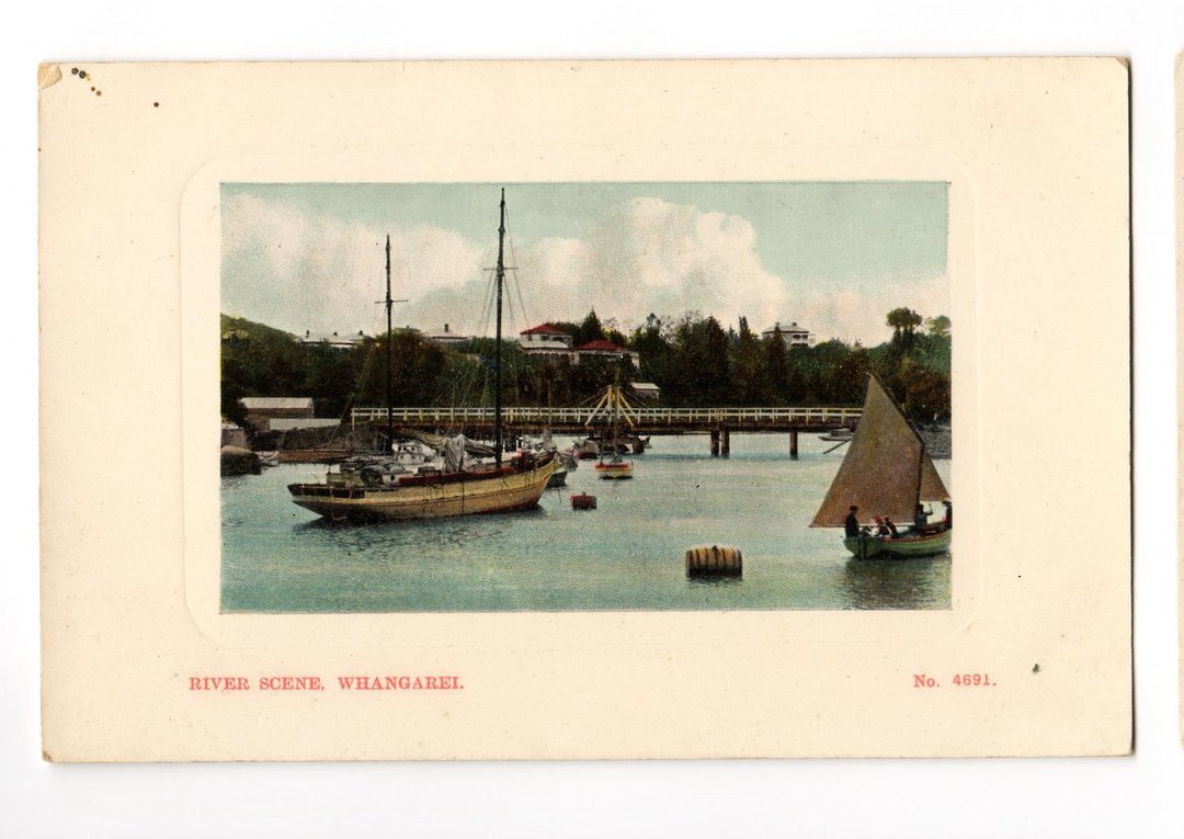 Coloured Real Photograph of River Scene Whangarei. - 44805 - Postcard image 0