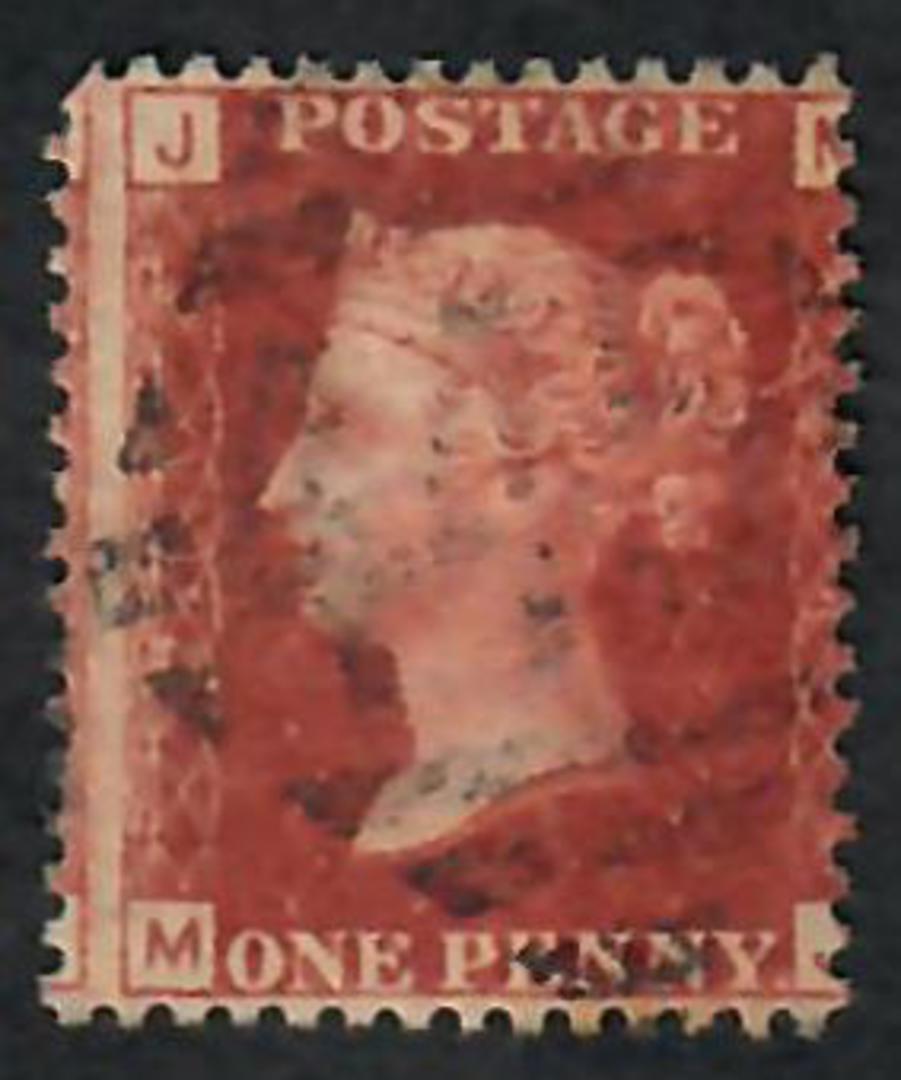 GREAT BRITAIN 1858 1d Red Plate 214 Letters JMMJ. - 70214 - FU image 0