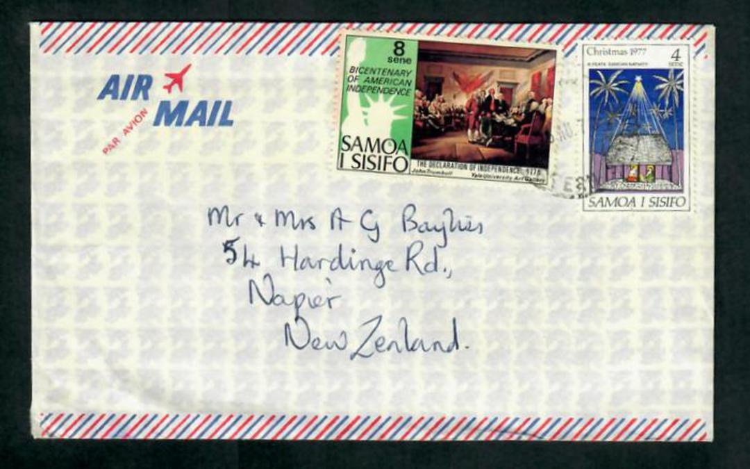 SAMOA 1978 Tidy airmail cover to New Zealand bearing commemoratives. - 31606 - PostalHist image 0