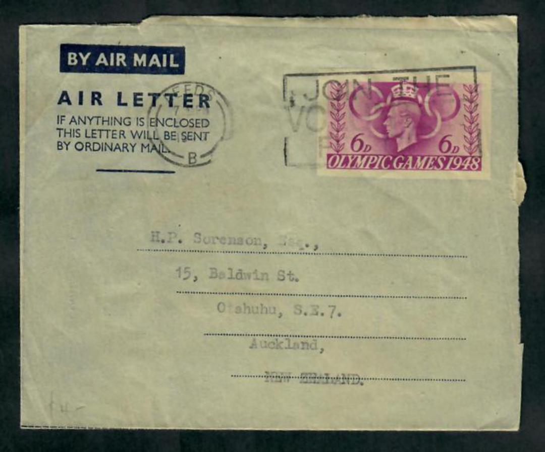 GREAT BRITAIN 1948 Olympics. Aerogramme. - 31798 - PostalHist image 0