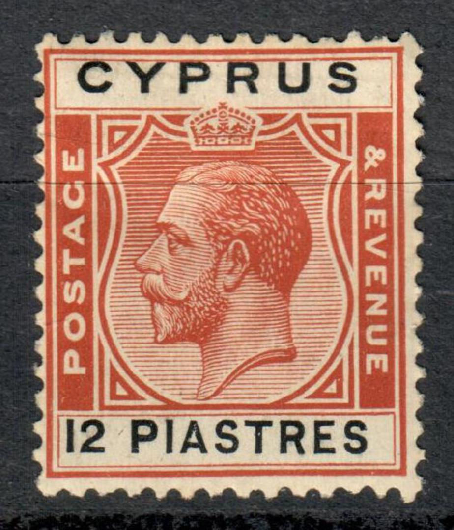 CYPRUS 1912 Geo 5th Definitive 12pi Chestnut and Black. - 7534 - Mint image 0