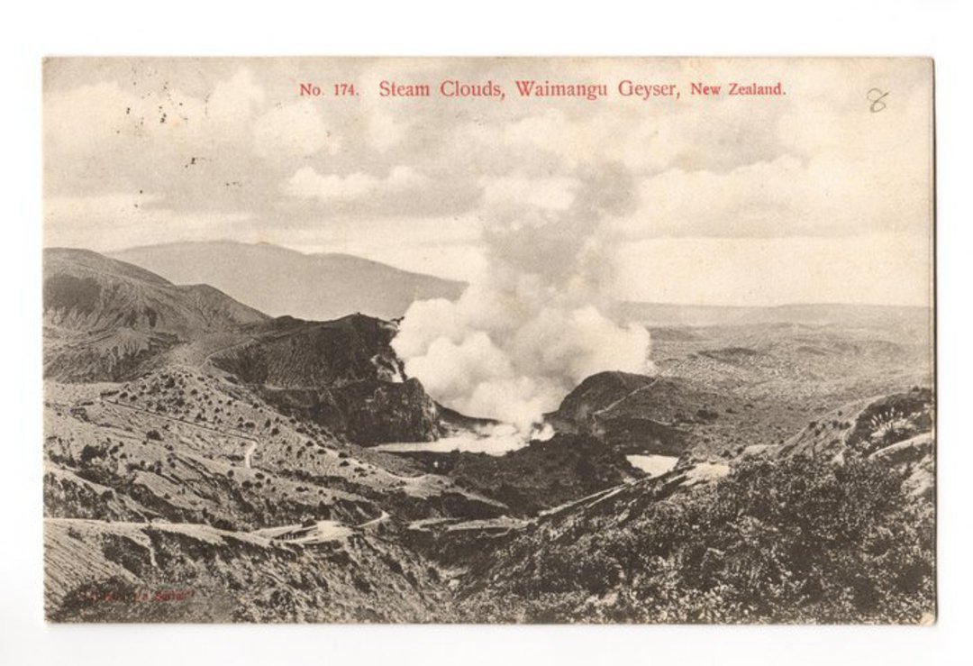 Postcard of Steam Clouds Waimangu Geyser. - 46241 - Postcard image 0