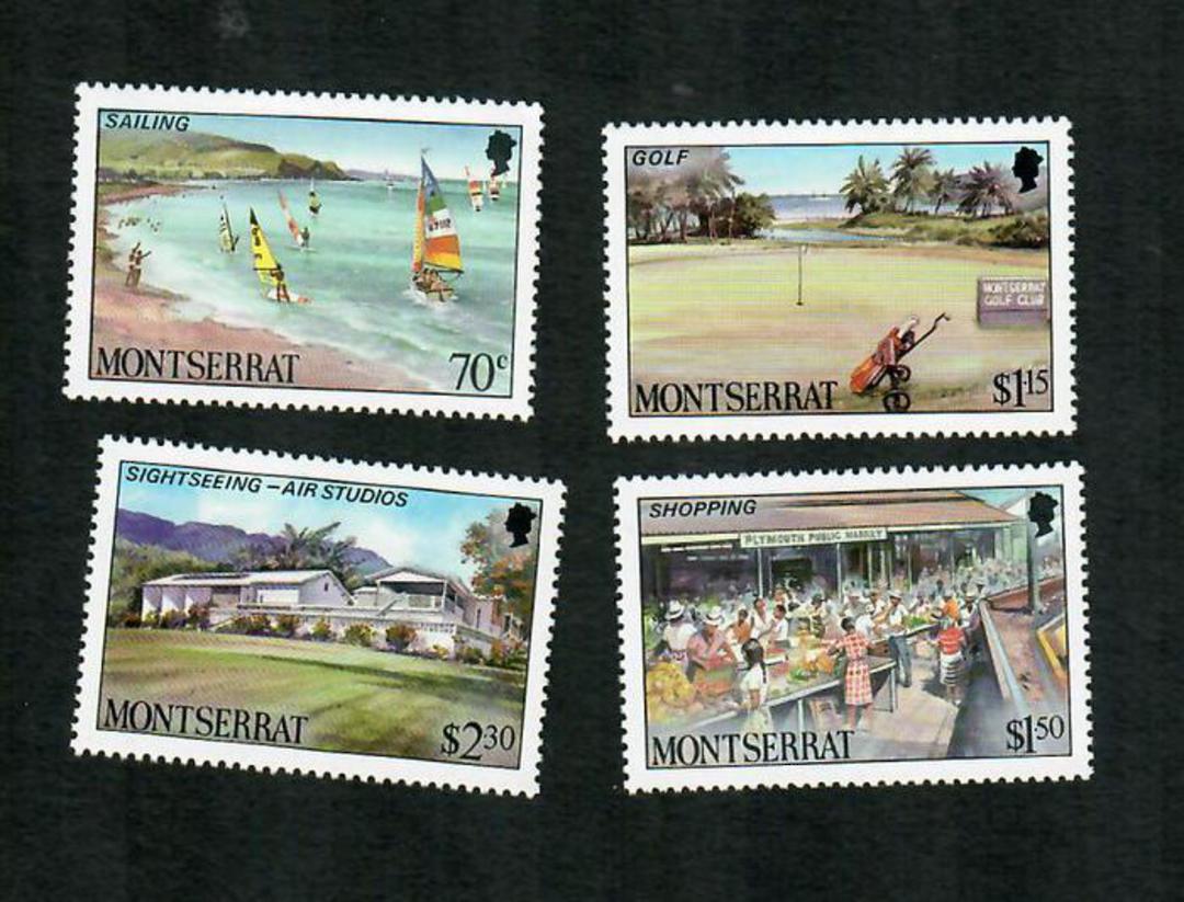 MONTSERRAT 1986 Tourism. Set of 4. The Golf stamp has an impercetible hinge mark. - 91684 - LHM image 0