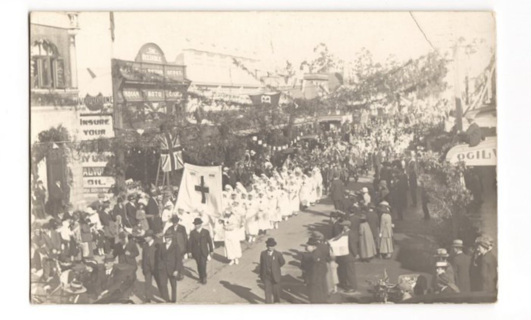 Real Photograph of The 1919 Peace Parade in Masterton. - 69822 - Postcard image 0