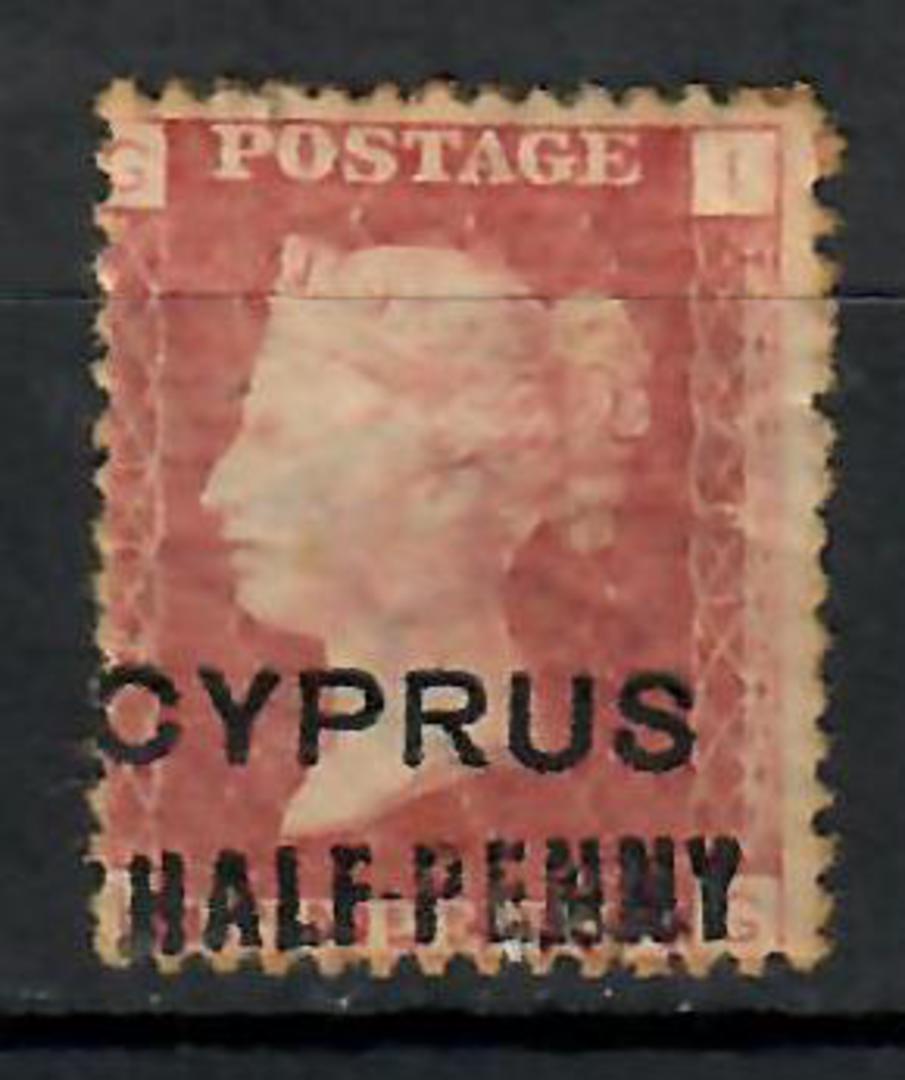 CYPRUS 1881 Definitive ½d on 1d Red. Plate 201. - 70564 - Mint image 0