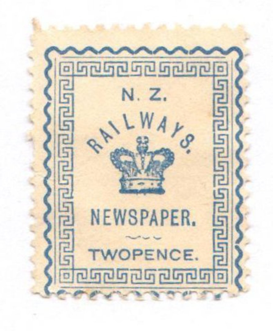 NEW ZEALAND 1890 Railway Newspapers 2d Blue. - 39165 - Mint image 0