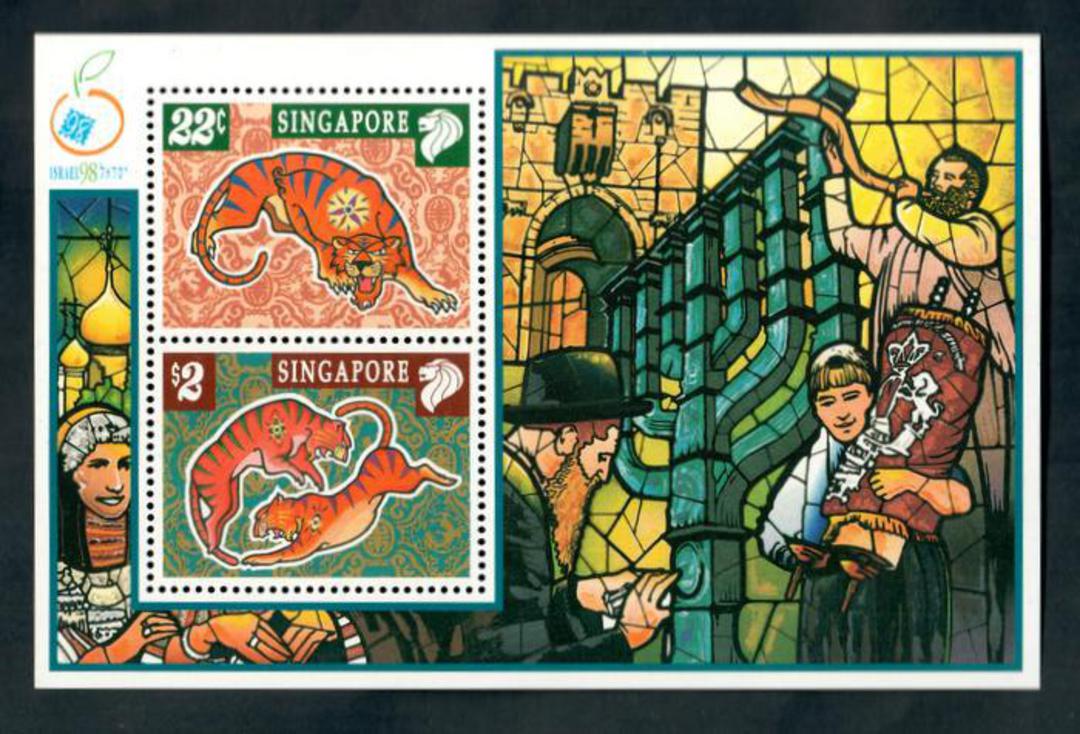 SINGAPORE 1998 Israel '98 International Stamp Exhibition. Miniature sheet. - 50191 - UHM image 0