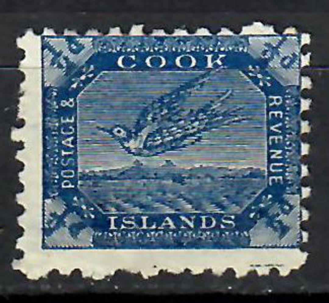 COOK ISLANDS 1893 Definitive ½d Steel Blue. First setting. Centred north east. Perfs very acceptable. Gum and the reverse very n image 0
