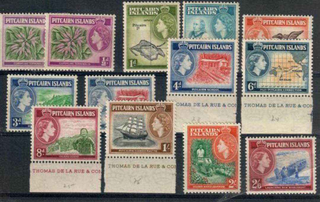 PITCAIRN ISLANDS 1957 Elizabeth 2nd Definitives. Set  of 12. - 20421 - LHM image 0
