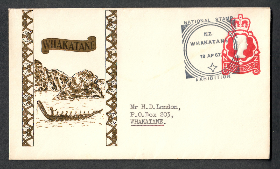 NEW ZEALAND 1967 New Zealand National Stamp Exhibition Whakatane. Special Postmark on cover. - 35313 - PostalHist image 0