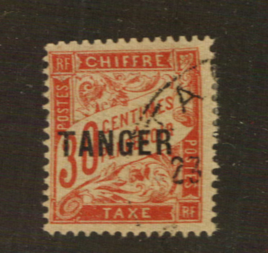 FRENCH Post Offices in TANGIER 1918 Postage Due 30 cents Rose. - 76428 - VFU image 0
