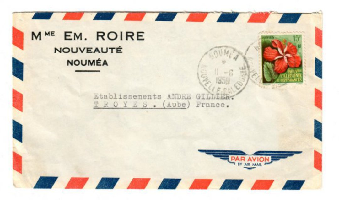 NEW CALEDONIA 1959 Airmail Letter from Noumea to Paris. - 37882 - PostalHist image 0