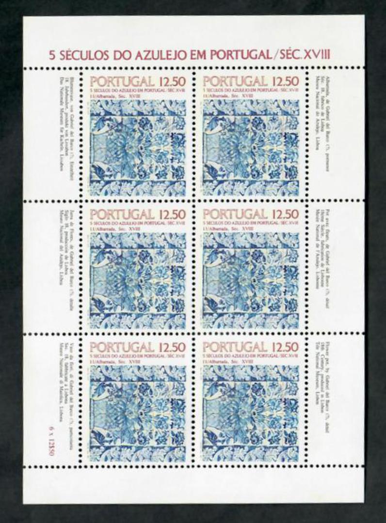 PORTUGAL 1983 Tiles. Eleventh series. Miniature sheet. - 50898 - UHM image 0