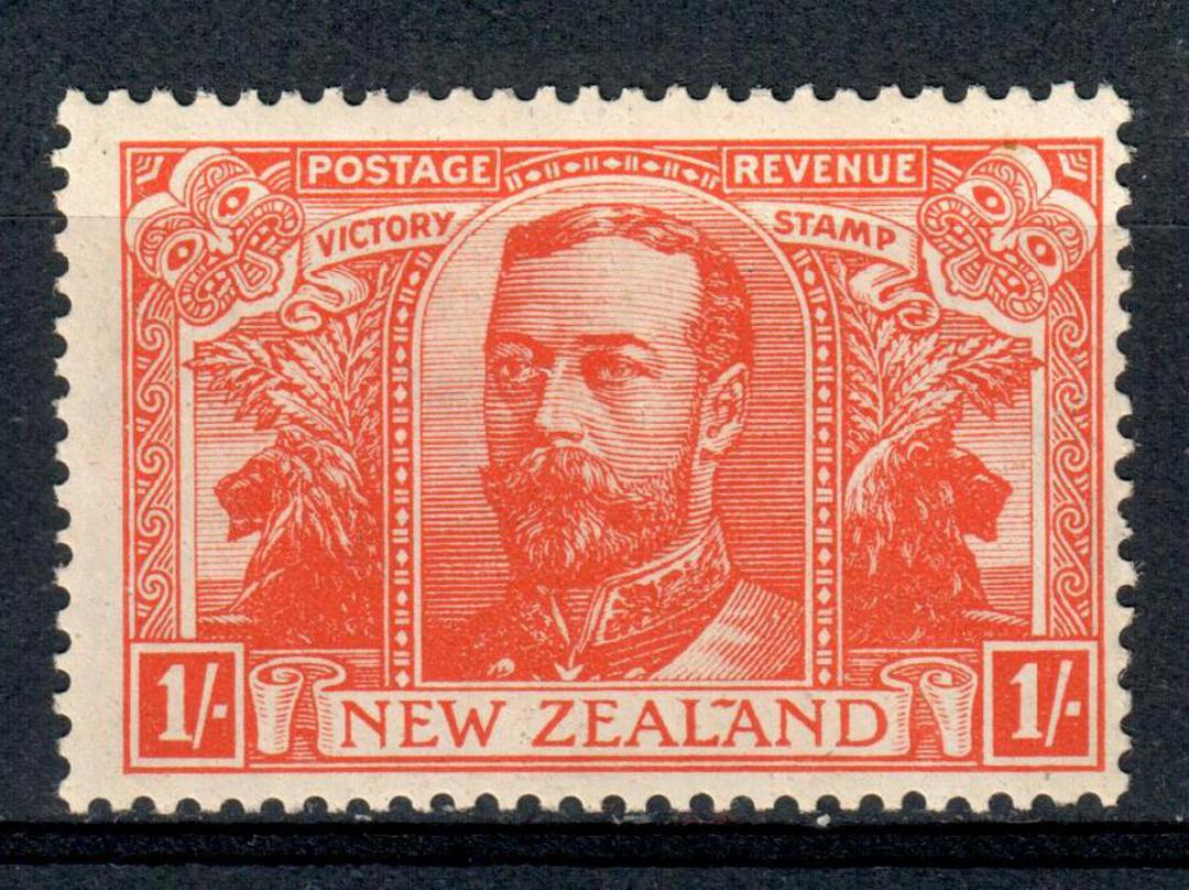 NEW ZEALAND 1920 Victory 1/- Orange. - 136 - UHM image 0