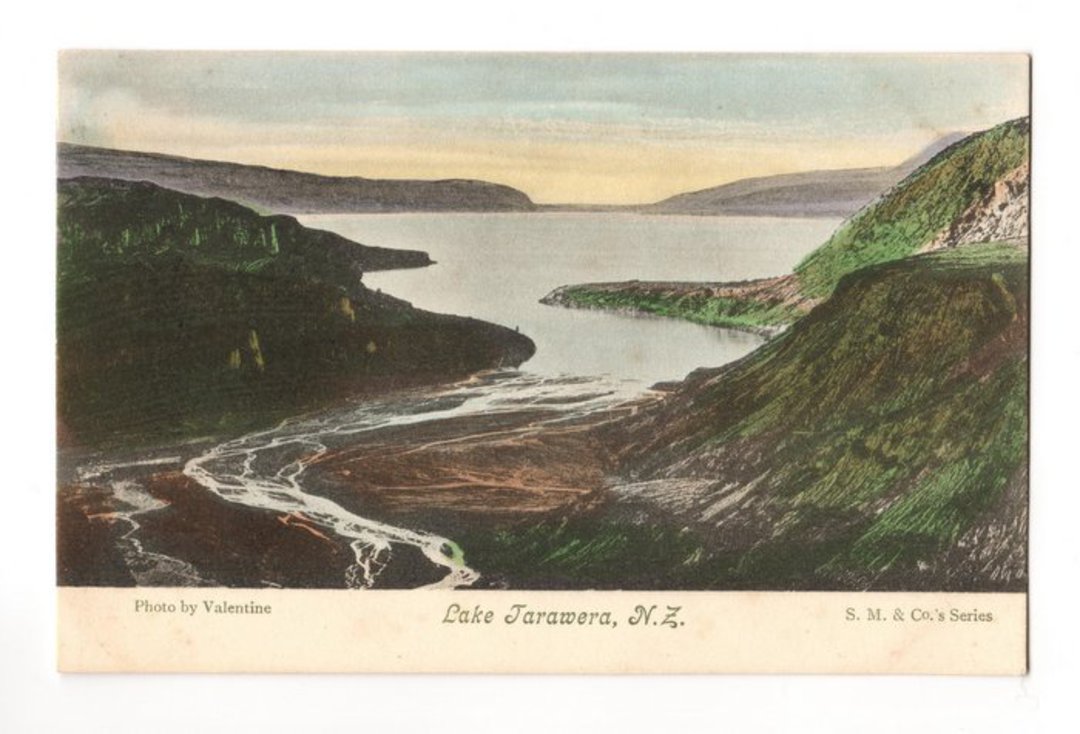 Coloured postcard of Lake Tarawera. - 46246 - Postcard image 0