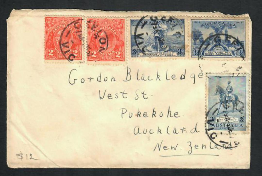 AUSTRALIA 1935 Cover to New Zealand - 32260 - PostalHist image 0