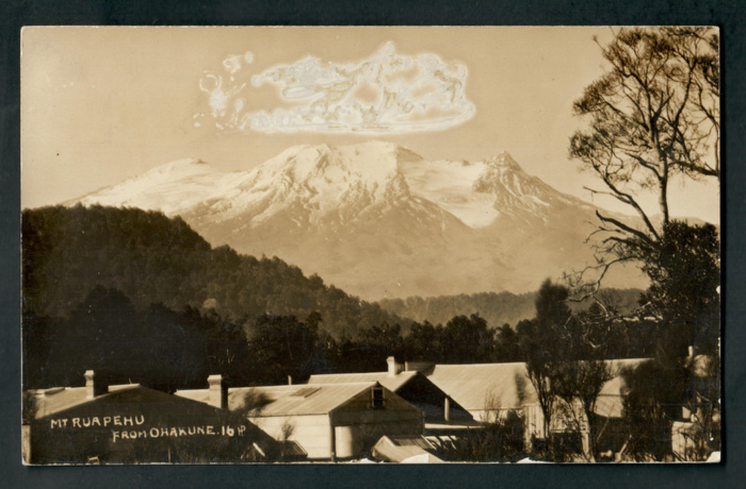 Real Photograph of Mt Ruapehu from Ohakune. - 46823 - Postcard image 0