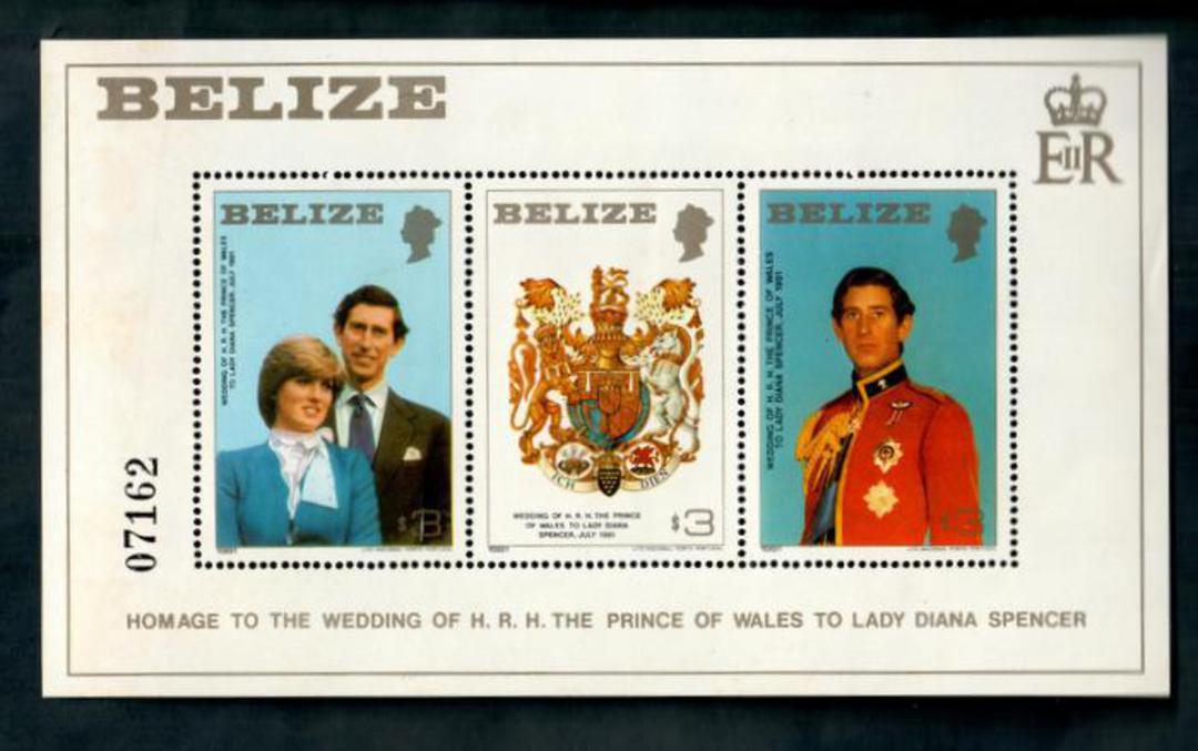 BELIZE 1981 Royal Wedding of Prince Charles and Lady Diana Spencer. Miniature sheet. - 50069 - UHM image 0