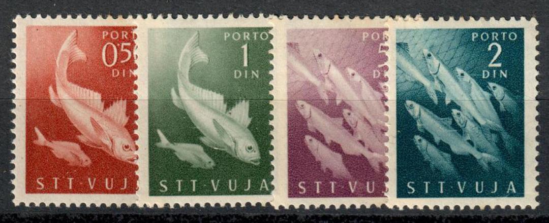 TRIESTE Zone B YUGOSLAV MILITARY GOVERNMENT 1950 Postage Due. Fish. 4 of the 5 values. Missing the 3d. - 84255 - UHM image 0