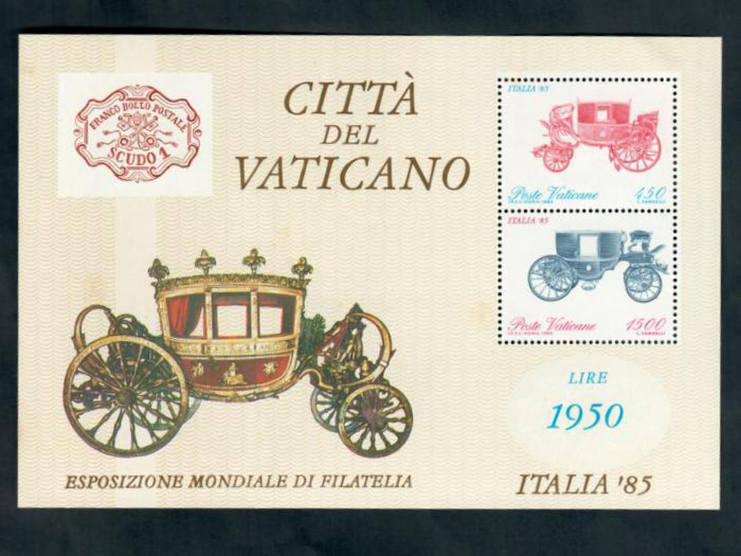 VATICAN CITY 1985  Italia '85 International Stamp Exhibition. Miniature sheet. - 50175 - UHM image 0