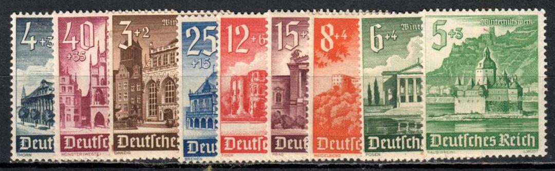GERMANY 1940 Winter Relief Fund. Set of 9. - 72095 - UHM image 0