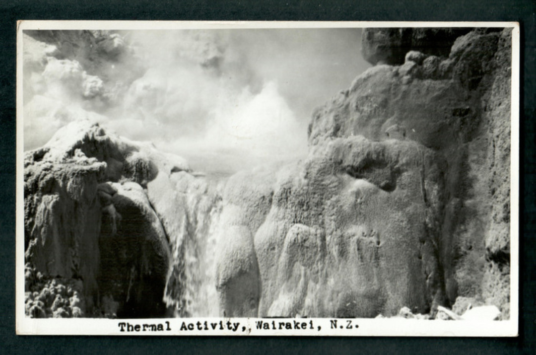 Real Photograph by N S Seaward of Thermal Activity Wairakei. - 46727 - Postcard image 0