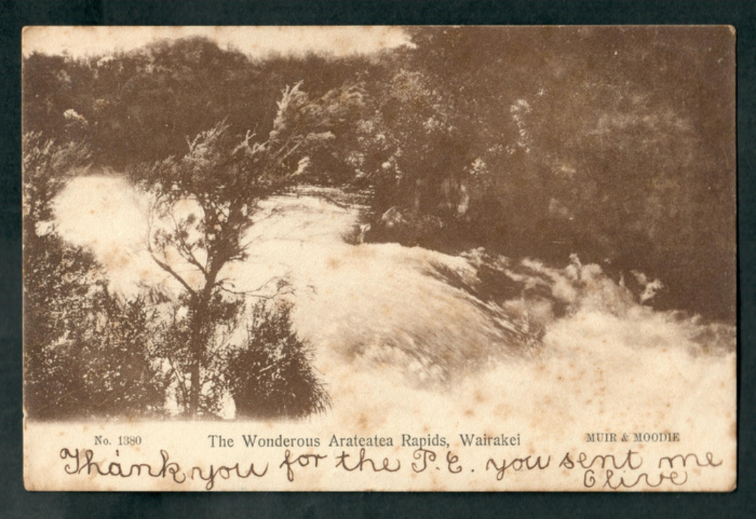 Early Undivided Postcard of Wonderous Aratiatia Rapids Wairakei. - 46710 - Postcard image 0