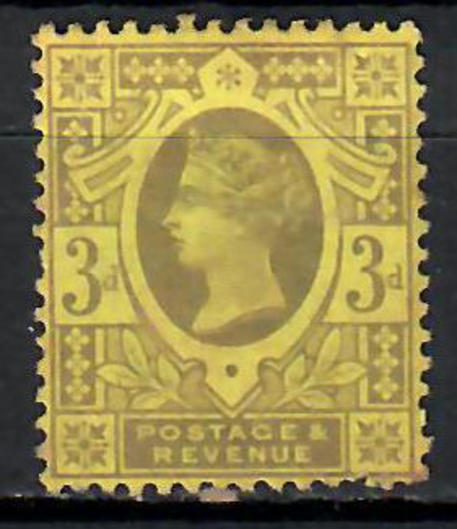 GREAT BRITAIN 1887 Victoria 1st Jubilee 3d Purple on Yellow. Good amount of original gum. - 9006 - Mint image 0