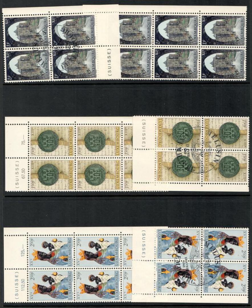 LUXEMBOURG 1963 Millenary issue. In marginal blocks of six. - 100302 - Block UHM image 2