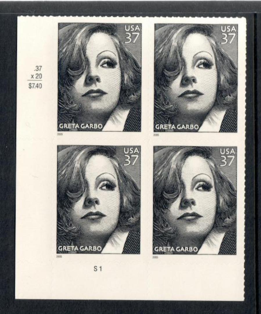 USA 2005 Greta Garbo. Self Adhesive. Block of 4. - 58102 - UHM image 0