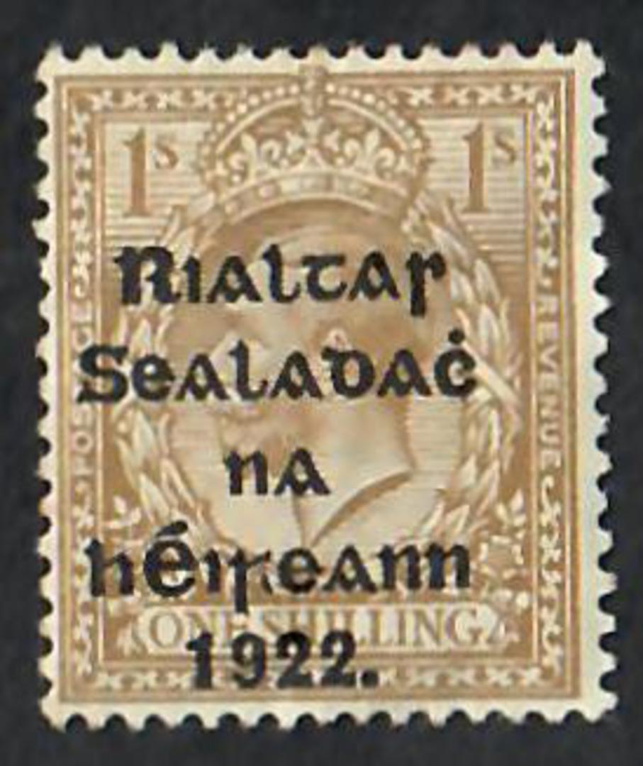 IRELAND 1922 Definitive 1/- Bistre-Brown. Hinge remains. - 70019 - Mint image 0
