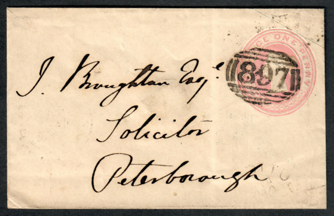 GREAT BRITAIN 1850 Small letter from London to solicitor in Peterborough. Early embosed stamp. - 37114 - PostalHist image 0