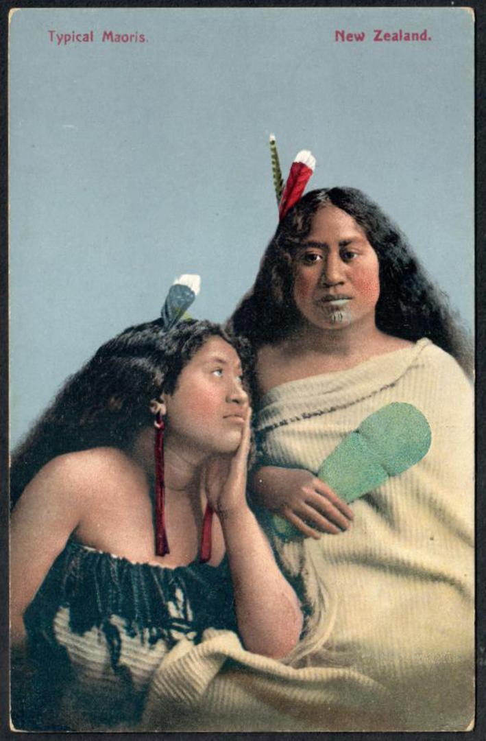 Coloured postcard of Maori Wahines. - 49587 - Postcard image 0
