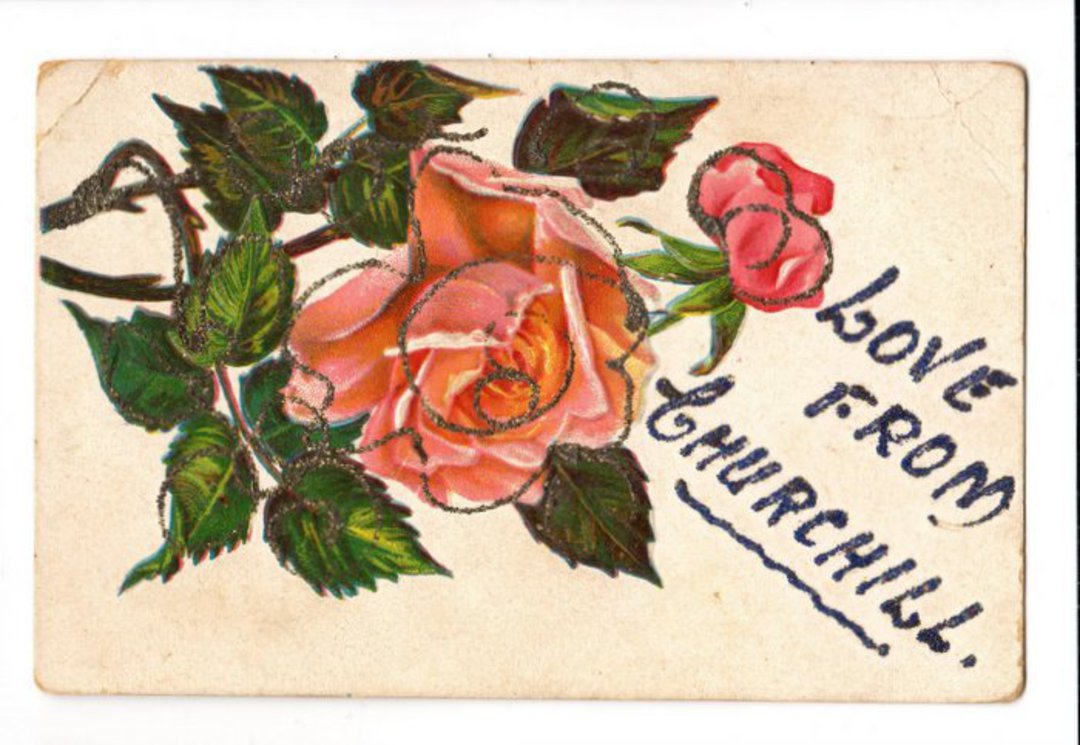Glitter Postcard. Love from Churchill. - 45707 - Postcard image 0