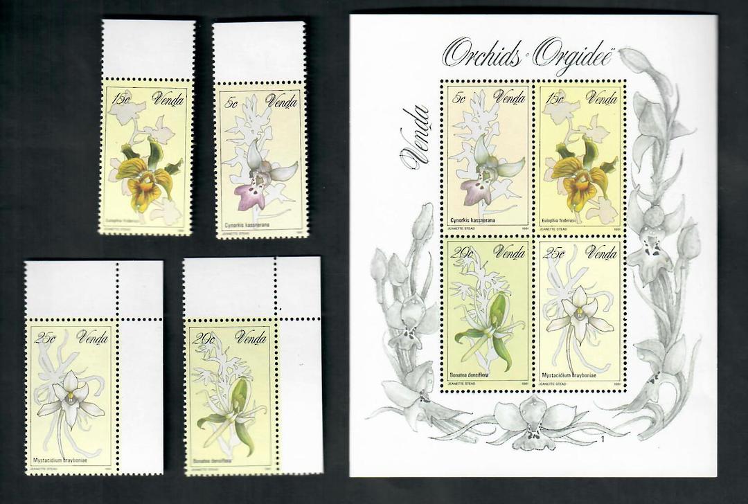 VENDA 1981 Orchids. Set of 4 and miniature sheet. - 20579 - UHM image 0