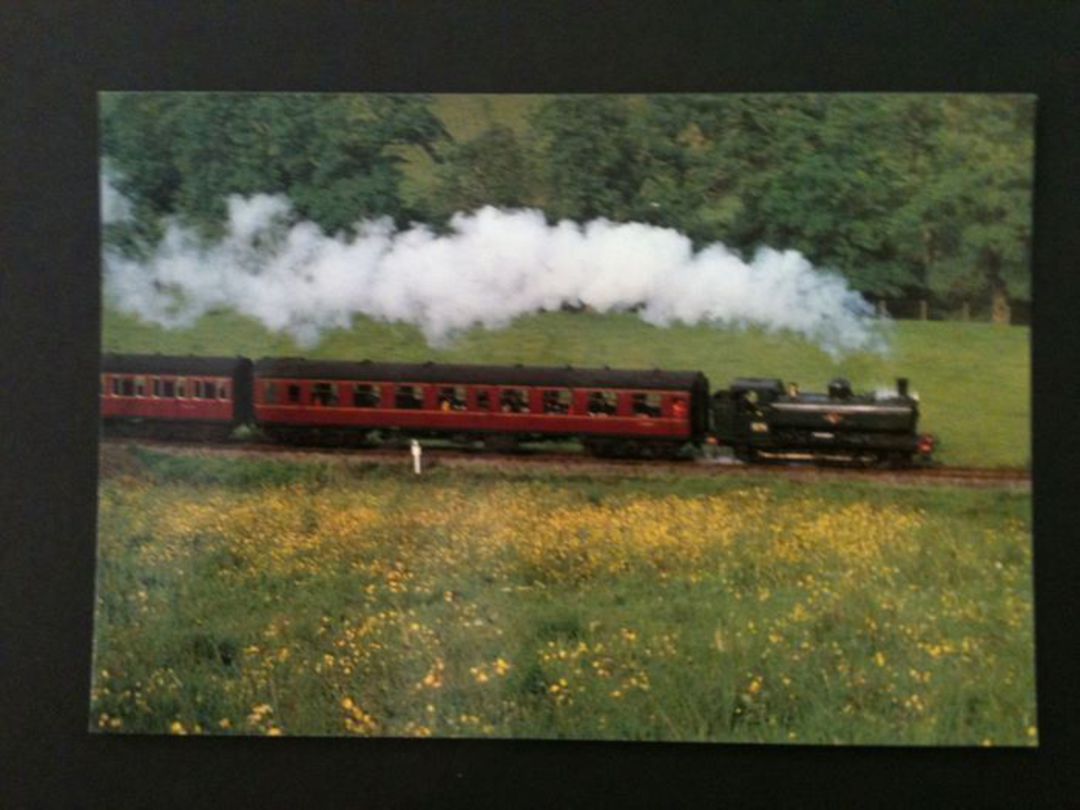 Modern Coloured Postcard of London Transport 0-6-0 Pannier Tank in Western Region green livery #5775. - 440062 - Postcard image 0