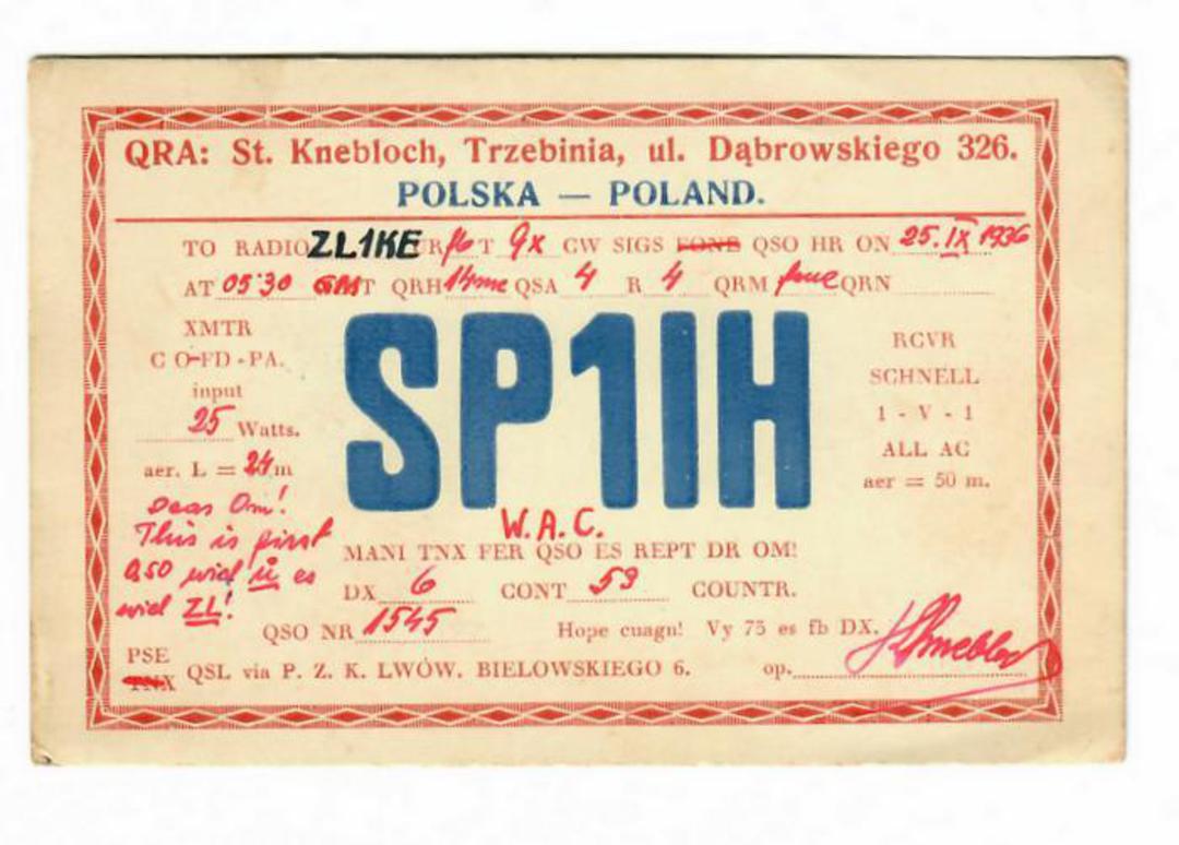 POLAND QSL Card SP1IH. - 31144 - Postcard image 0