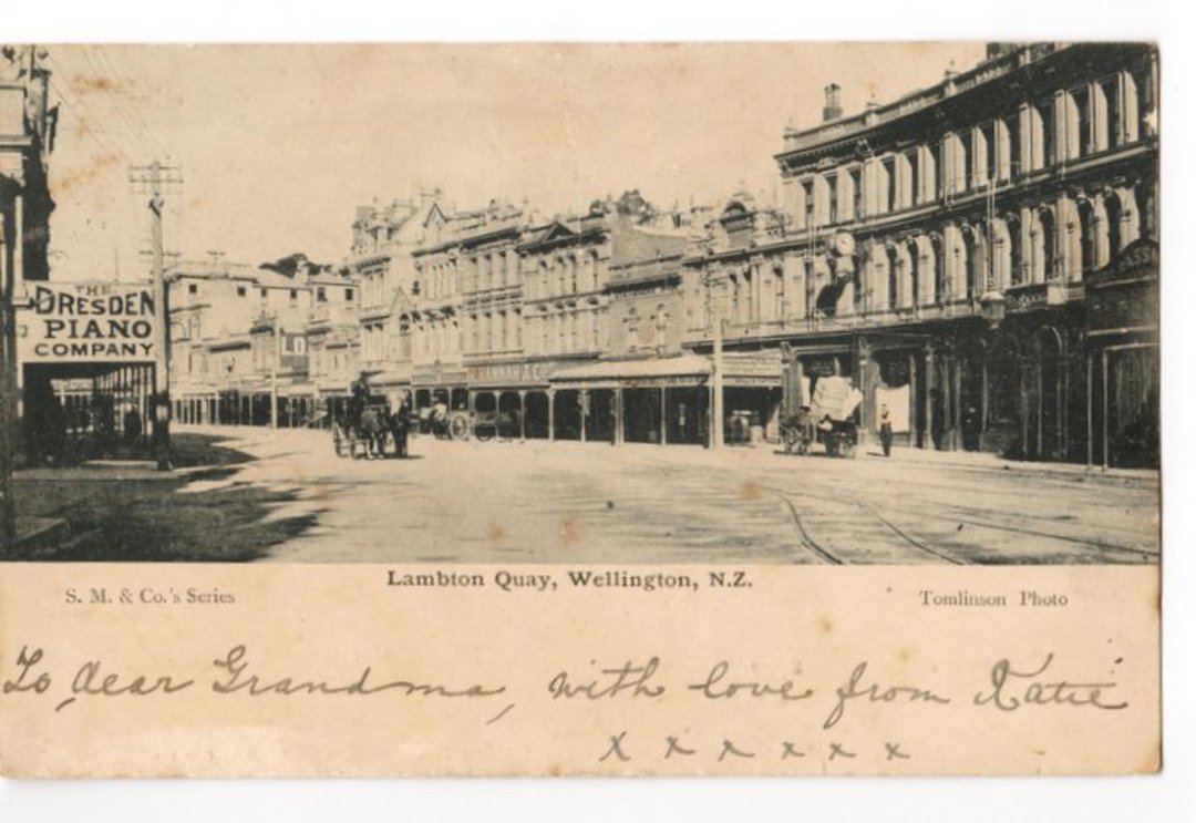 Early Undivided Postcard of Lambton Quay Wellington. - 47736 - PcardFine image 0