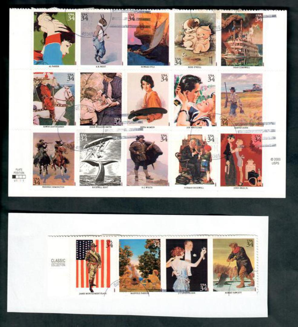USA 2001 American Illustrators. Set of 20. - 56340 - CTO image 0