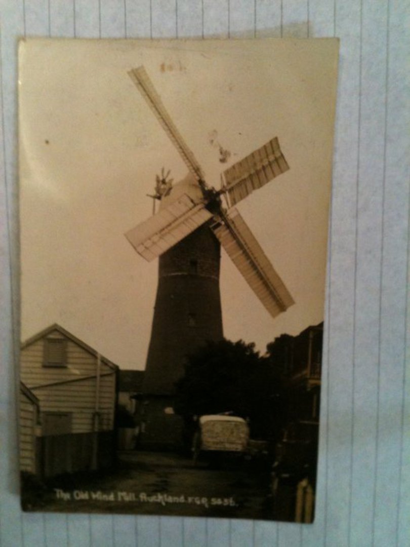 Real Photograph by Radcliffe of The Old Mill Auckland. - 45419 - Postcard image 0