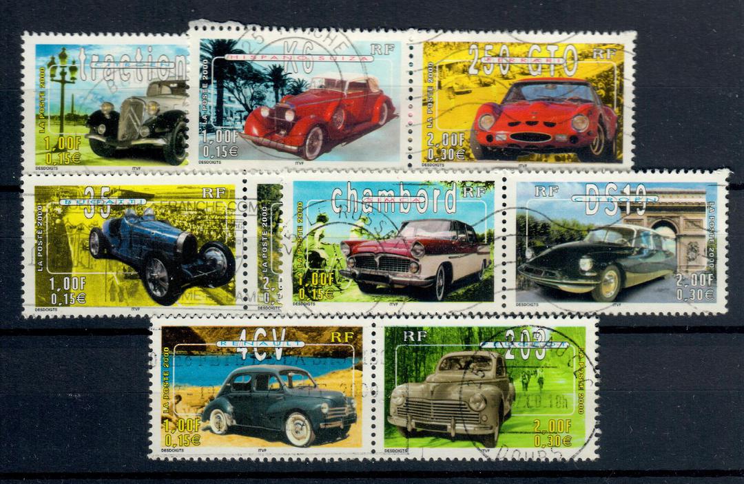 FRANCE 2000 Philexjeunes 2000 International Youth Stamp Exhibition. Vintage Cars. Set of 10 in joined pairs. - 20957 - FU image 0