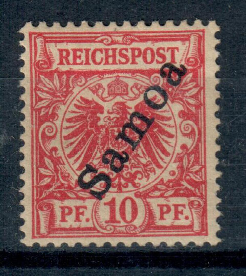 SAMOA 1900 Definitive 10pf Carmine. Gum crease but nice from the front. Well centred with good perfs. - 21400 - Mint image 0