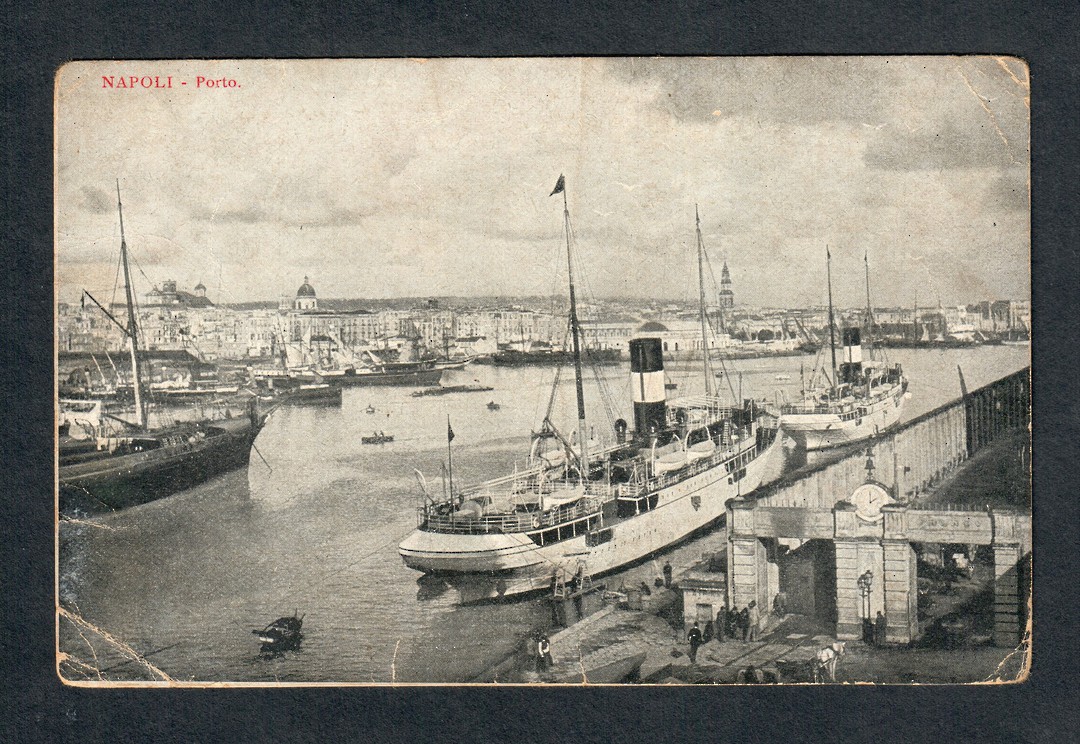 ITALY Postcard of Naples Port. Good ships. Tired. - 40475 - Postcard image 0